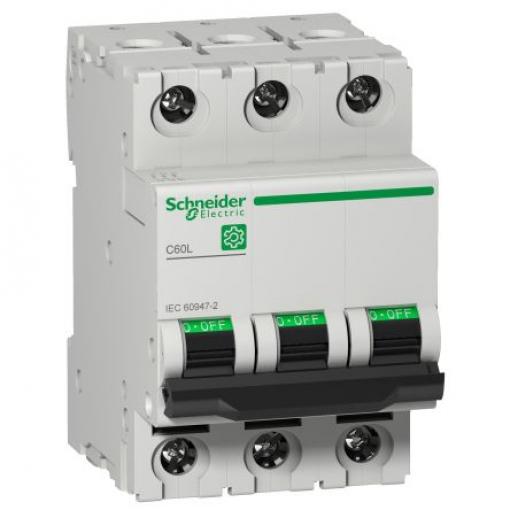 Schneider Electric Miniaturní jistič, rozsah: C60L 3pólový 6 A vypínací výkon 50 kA, charakteristika: Typ C, rozsah: