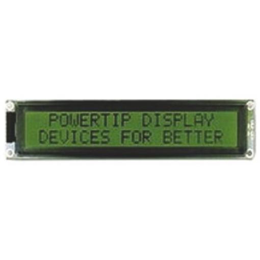 Monochromatický LCD displej Alfanumerické, podsvícení LED, Transflektivní, Powertip