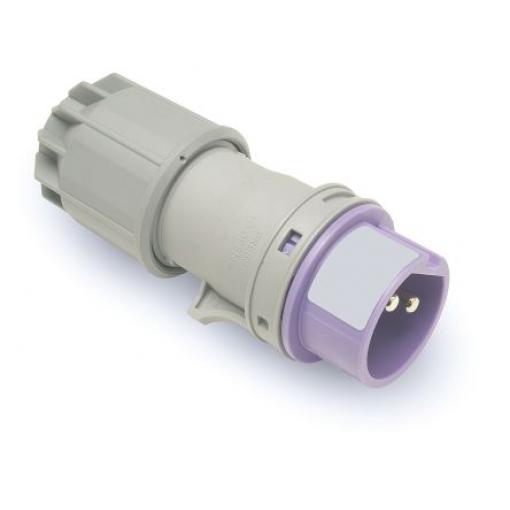RS PRO Průmyslový napájecí konektor, řada: RS PRO, IP44, Kabel, formát pólů: 2P, orientace těla: Rovný barva Purpurová,