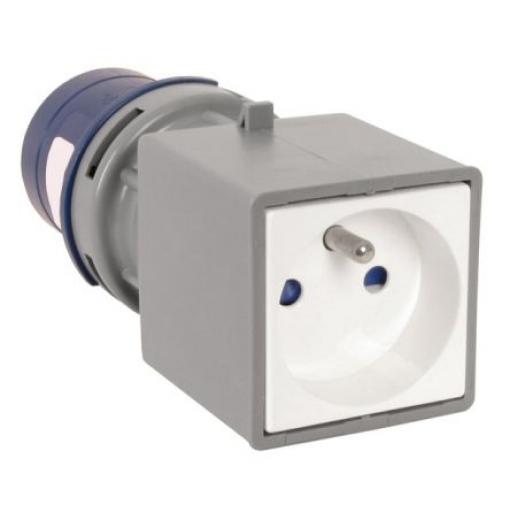 RS PRO Adaptér pro průmyslový napájecí konektor, řada: RS PRO, IP20, Panel barva Modrá, 16 A 2P+PE, 230 V