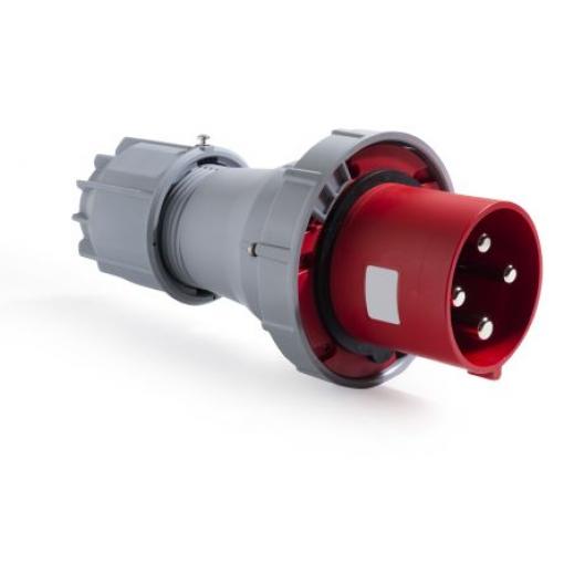 RS PRO Průmyslový napájecí konektor, řada: RS PRO, IP67, Kabel, formát pólů: 3P+PE, orientace těla: Rovný barva Červená,