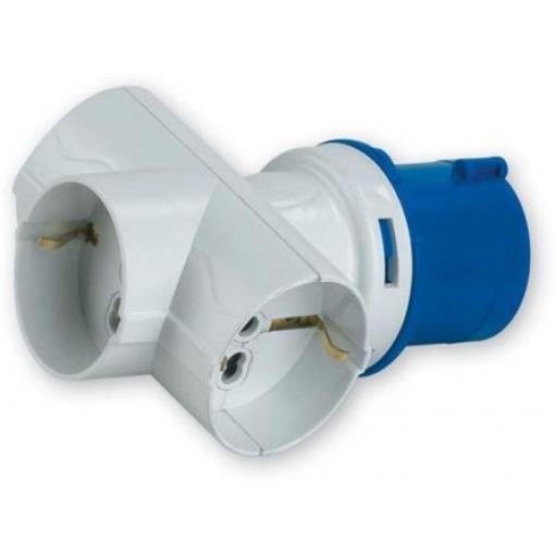 RS PRO Adaptér pro průmyslový napájecí konektor, řada: RS PRO, IP20, Kabel barva Modrá, 16 A 2P+PE, 230 V