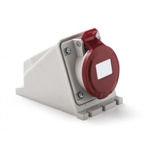 RS PRO Průmyslový napájecí konektor, řada: RS PRO, IP44, Nástěnná barva Červená, 16 A 2P, 415 V