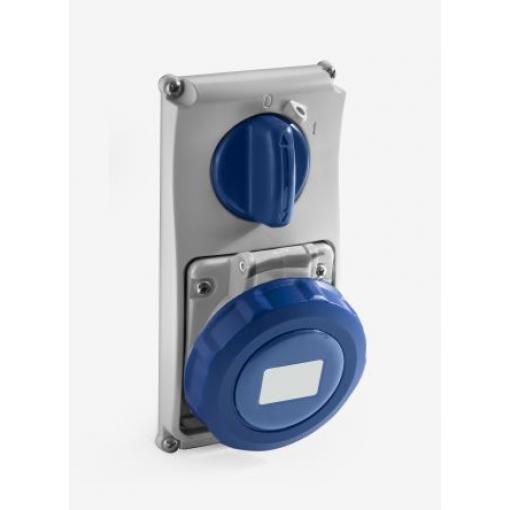 RS PRO Průmyslový napájecí konektor, řada: RS PRO, IP67, Panel barva Modrá, 16 A 3P+N+PE, 230 V