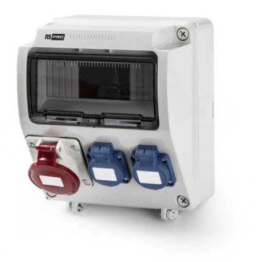RS PRO Průmyslový napájecí konektor, řada: RS PRO, IP44, Panel barva Šedá, 16 A 2P+PE, 400 V