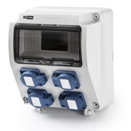 RS PRO Průmyslový napájecí konektor, řada: RS PRO, IP44, Panel barva Šedá, 16 A 2P+PE, 230 V