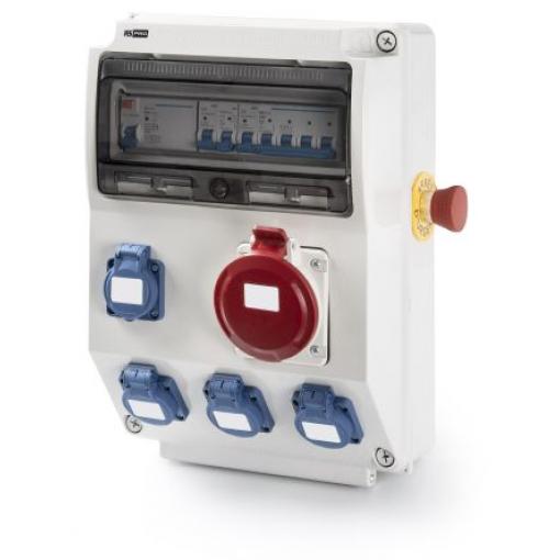 RS PRO Průmyslový napájecí konektor, řada: RS PRO, IP44, Nástěnná, formát pólů: 3P+N+PE, 400 V 32A