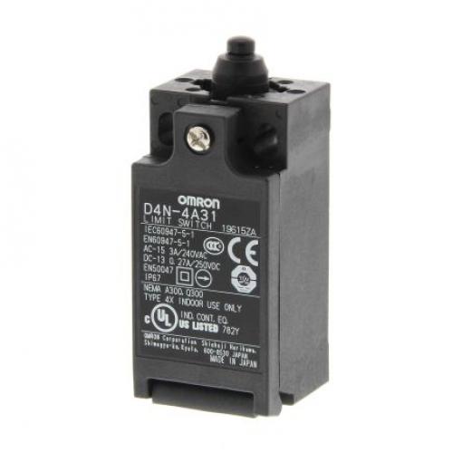 Omron D4n Plunžr Koncový spínač 1 NO/1 NC IP67 Kov