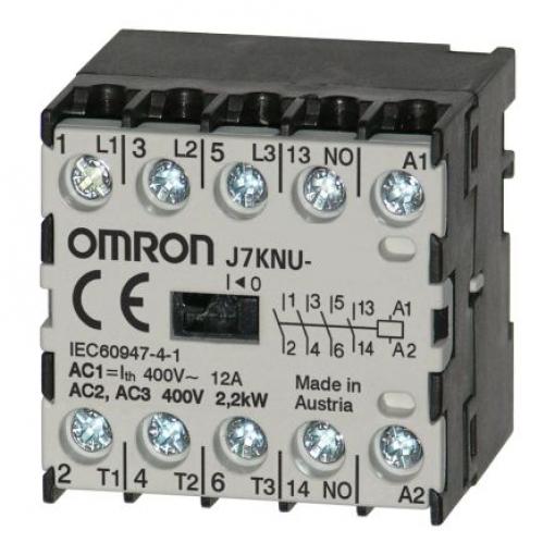 Omron Stykač napětí ve vinutí 24V dc 3pólový 5 A 440V 2.2 kW s 1 NC kontakty 24V dc Řízení motoru, rozsah: J7KNU 3P