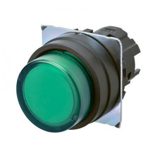 Omron Hlava tlačítka, řada: A22NZ Zelená Okamžité, průměr výřezu: 22 mm IP67, IP66, IP69K
