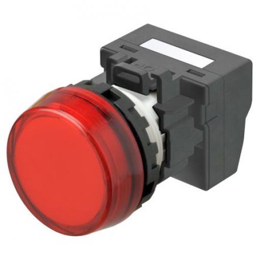 Kontrolka pilotního světla, řada: M22N barva Červená Miniaturní Krimpovací, 24 V 22 mm Omron, IP66 Panel