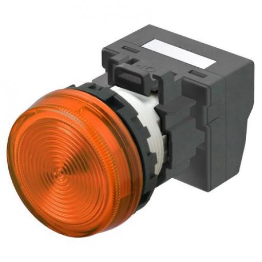Kontrolka pilotního světla, řada: M22N barva Oranžová Krimpovací, 24 V 22 mm Omron, IP66 Panel