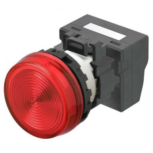 Kontrolka pilotního světla, řada: M22N barva Červená Krimpovací, 24 V 22 mm Omron, IP66 Panel