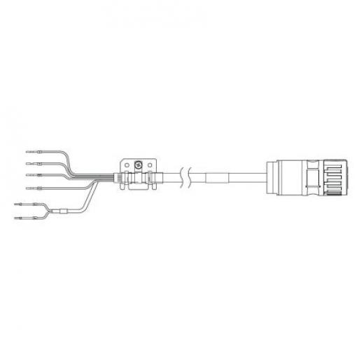 Kabel, délka: 15m 400 V 400 → 11000 W., pro použití s: Servomotor Omron