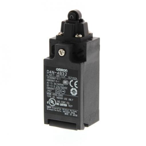 Omron D4n Páka s válečkem Koncový spínač 1 NO/1 NC IP67 Kov