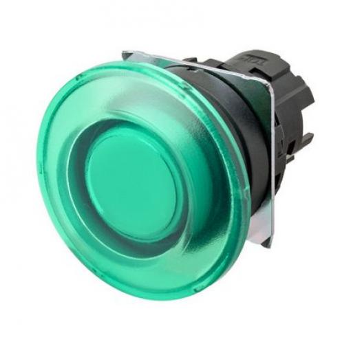 Omron Hlava tlačítka, řada: A22N Zelená Okamžité, průměr výřezu: 22 mm IP69K, IP67, IP66