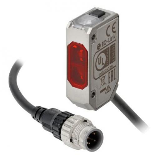 Omron Fotoelektrický snímač, řada: E3AS Červené světlo Konektor odbočný M12, výstup: PnP Infračervený laser
