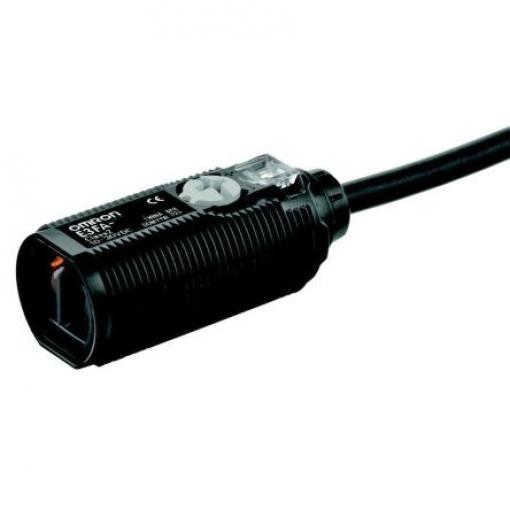 Omron Fotoelektrický snímač, řada: E3FA/E3RA/E3FB/E3RB Válcovitý Kabel, výstup: PnP Difuzní