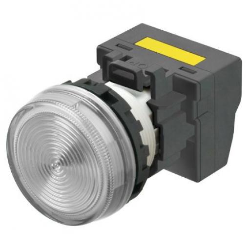 Kontrolka pilotního světla, řada: M22N barva Bílá Miniaturní Krimpovací, 240 V 29.9 dia Omron, IP66 Panel