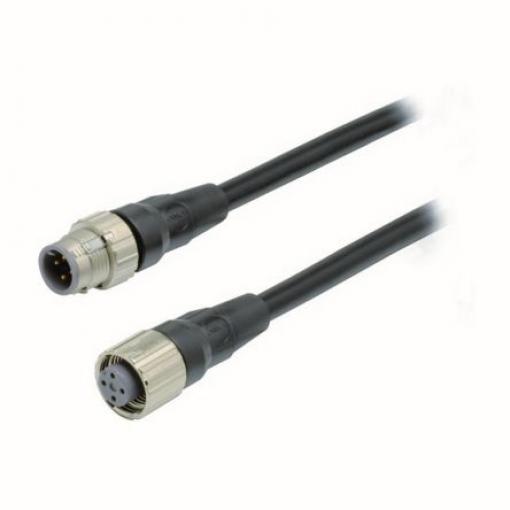 Kabel ovladače snímače, A: Vnitřní, A: Rovný 4, B: Přímý, B: Vnější, 250V 4, IP67, řada: XS5 Omron 2 m