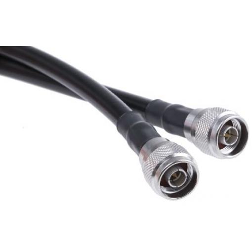 Koaxiální kabel, řada: Cable Assembly, Černá Vnější, A: Rovný konektor samec Vnější, B: Typ N 2 m Radiall