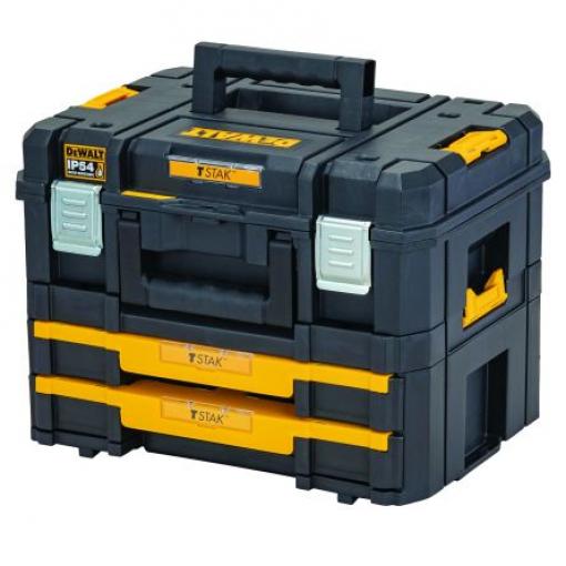 Box na nářadí barva Žlutá, Černá, Plastové Box na nářadí 2zásuvkový DeWALT, výška: 337 mm, délka: 440 mm 440 mm