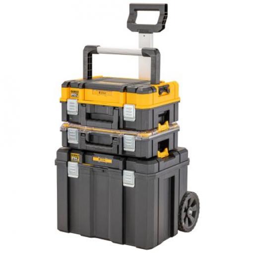 Box na nářadí barva Černá, Plastové Box na nářadí 3zásuvkový Na kolečkách DeWALT, výška: 708 mm, délka: 512 mm 512 mm