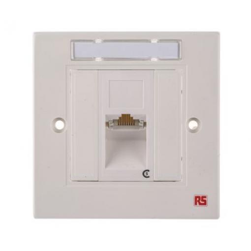 Lícní kryt, počet cest: 1 RJ45 STP Úhlový Cat5e RS PRO