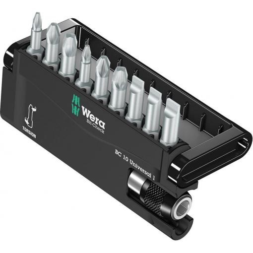 Wera 8100-9/TZ 05056161001 sada bitů, 10dílná, plochý, křížový PH, křížový PZ, 1/4 (6,3 mm)