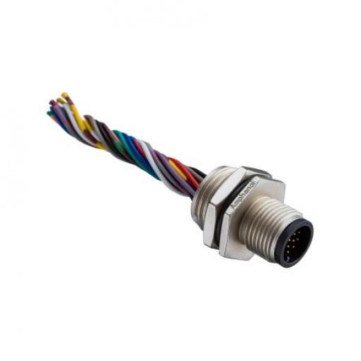 Kabel ovladače snímače, A: Vnější, A: M12 17, B: Volný konec, B: Neuzavřený, IP68, řada: M12A Amphenol Industrial 200 mm