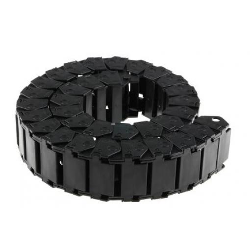 Kabelové rozdvojky, řada: 17, e-chain Igumid G barva Černá 60.5mm x 39 mm x 1 m, min. poloměr ohybu 75 mm Igus
