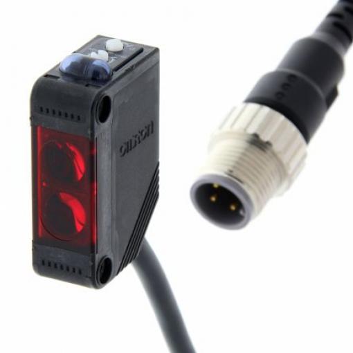 Omron Fotoelektrický snímač, řada: E3Z M12 konektor SmartClick s kabelem, výstup: PnP Retroreflexní