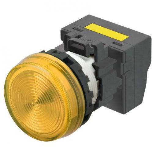 Kontrolka indikátoru pro montáž do panelu, řada: M22N Prominentní barva Žlutá Krimpovací, 240 V Omron, IP66 Panel