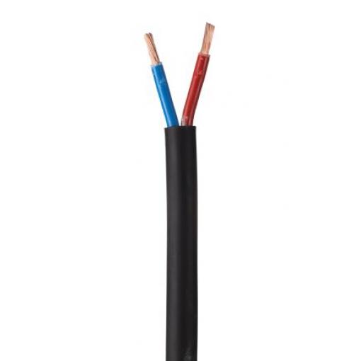 Reproduktorový kabel 4žilový, vnější průměr: 10.6 mm OD plocha průřezu 2.5 mm² RS PRO, Černá 100 m
