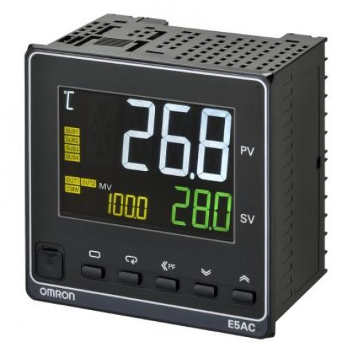 Omron PID regulátor teploty, řada: E5AC Montáž do panelu, 55 °C, -10 °C 4, počet výstupů: 4, výstup: Relé 240V ac, typ