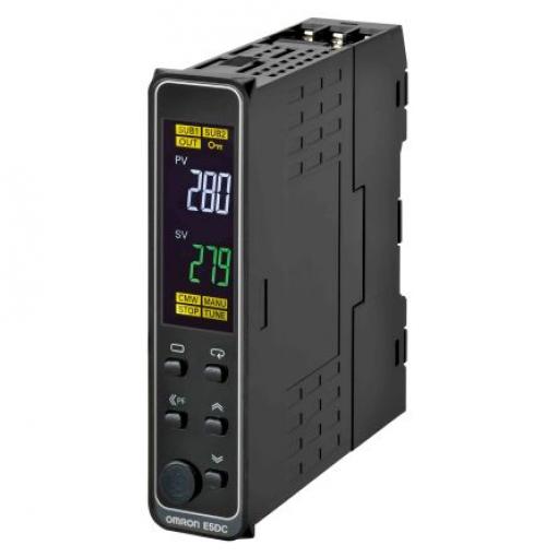 Omron PID regulátor teploty, řada: E5DC Lišta DIN, Montáž do panelu, 55 °C, -10 °C 1, počet výstupů: 2, výstup:
