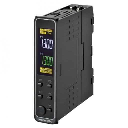 Omron PID regulátor teploty, řada: E5DC Lišta DIN, Montáž do panelu, 55 °C, -10 °C 1, počet výstupů: 2, výstup: