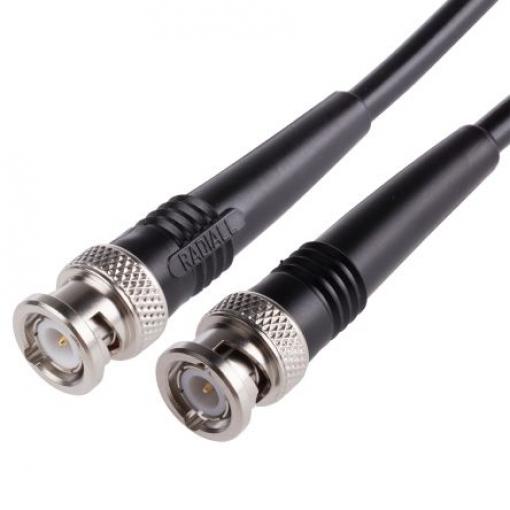 Koaxiální kabel RG223, Černá, A: BNC, vnější průměr: 5.38mm, B: BNC 500mm Radiall S koncovkou