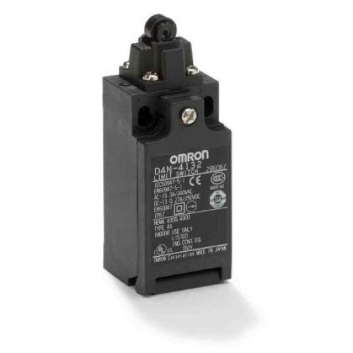 Omron D4n Plunžr s válečkem Koncový spínač 1 NO/1 NC IP67 Kov