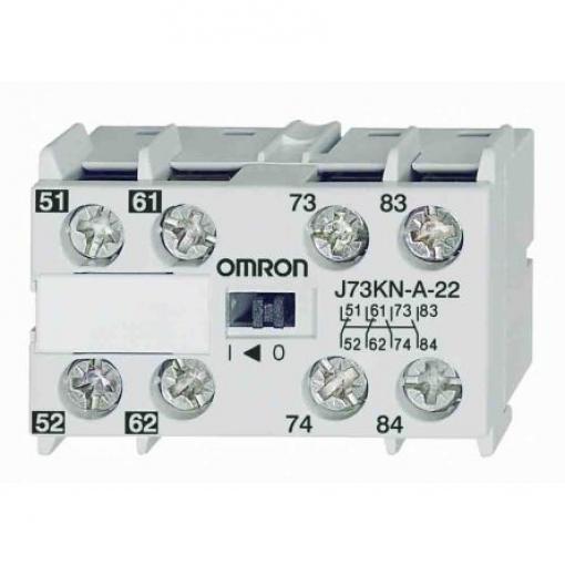 Omron Blok pomocných kontaktů 2 NC/2 NO 4 Šroubová svorka, rozsah: J73KN s Šroub 10 A 24V