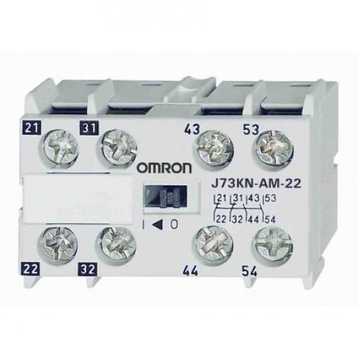 Omron Blok pomocných kontaktů 2 NC/2 NO 4 Šroubová svorka, rozsah: J73KN s Šroub 10 A 24V