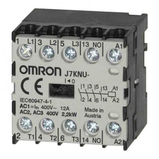 Omron Stykač napětí ve vinutí 24V ac 3pólový 5 A 2.2 kW s 3 NO, 1 NC kontakty Trubka Stillson, rozsah: J7KNU 3P
