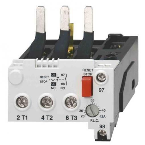 Omron Relé na přetížení, rozsah: J7TKN a hodnotami FLC motoru 28A, 42 A 42A 18.5 kW 24V dc 3P