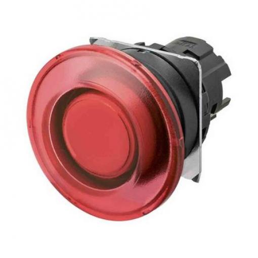 Omron Tlačítkový spínač, řada: A22NZ IP66 SPST Panel Okamžité 22 mm 10 mA, barva LED: Červená 30 V dc 24 V ac