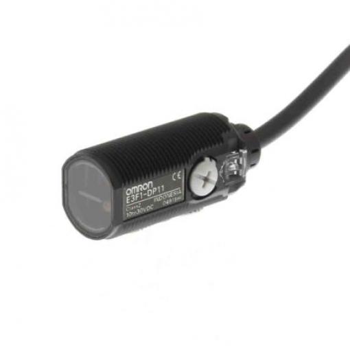 Fotoelektrický snímač, řada: E3F1 300 mm válcový Kabel, výstup: PNP