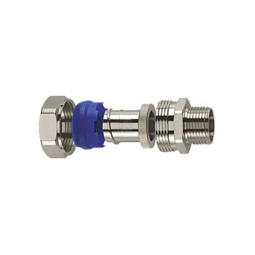 Armatura trubek na kabely Instalační trubka Šedá jmenovitá velikost 16 mm Niklovaná mosaz, Pokovená ocel, IP65 M20
