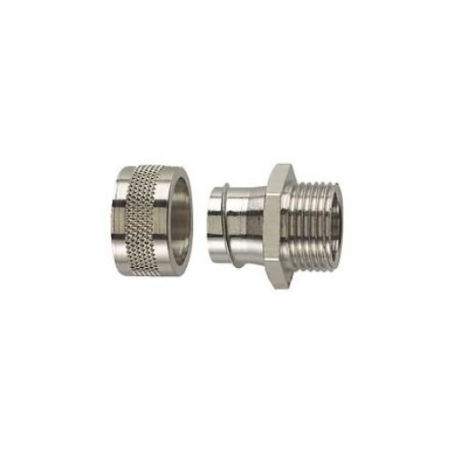 Armatura trubek na kabely Instalační trubka Šedá jmenovitá velikost 40 mm Niklovaná mosaz, IP54 M40 HellermannTyton