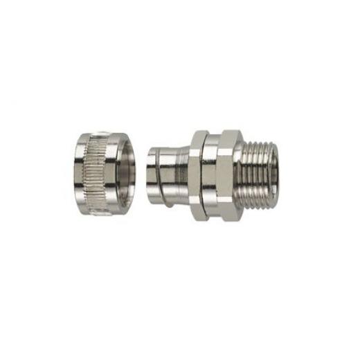 Armatura trubek na kabely Instalační trubka Šedá jmenovitá velikost 10 mm Niklovaná mosaz, Pokovená ocel, IP40 M12