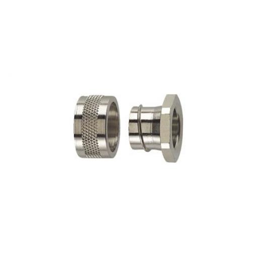 Armatura trubek na kabely Instalační trubka Šedá jmenovitá velikost 32 mm Niklovaná mosaz, IP40 HellermannTyton
