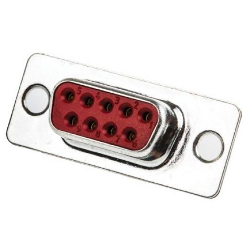 FCT from Molex Konektor D-Sub, řada: 173110, počet kontaktů: 9, orientace těla: Rovný, Montáž do panelu Vnitřní, D-SUB,